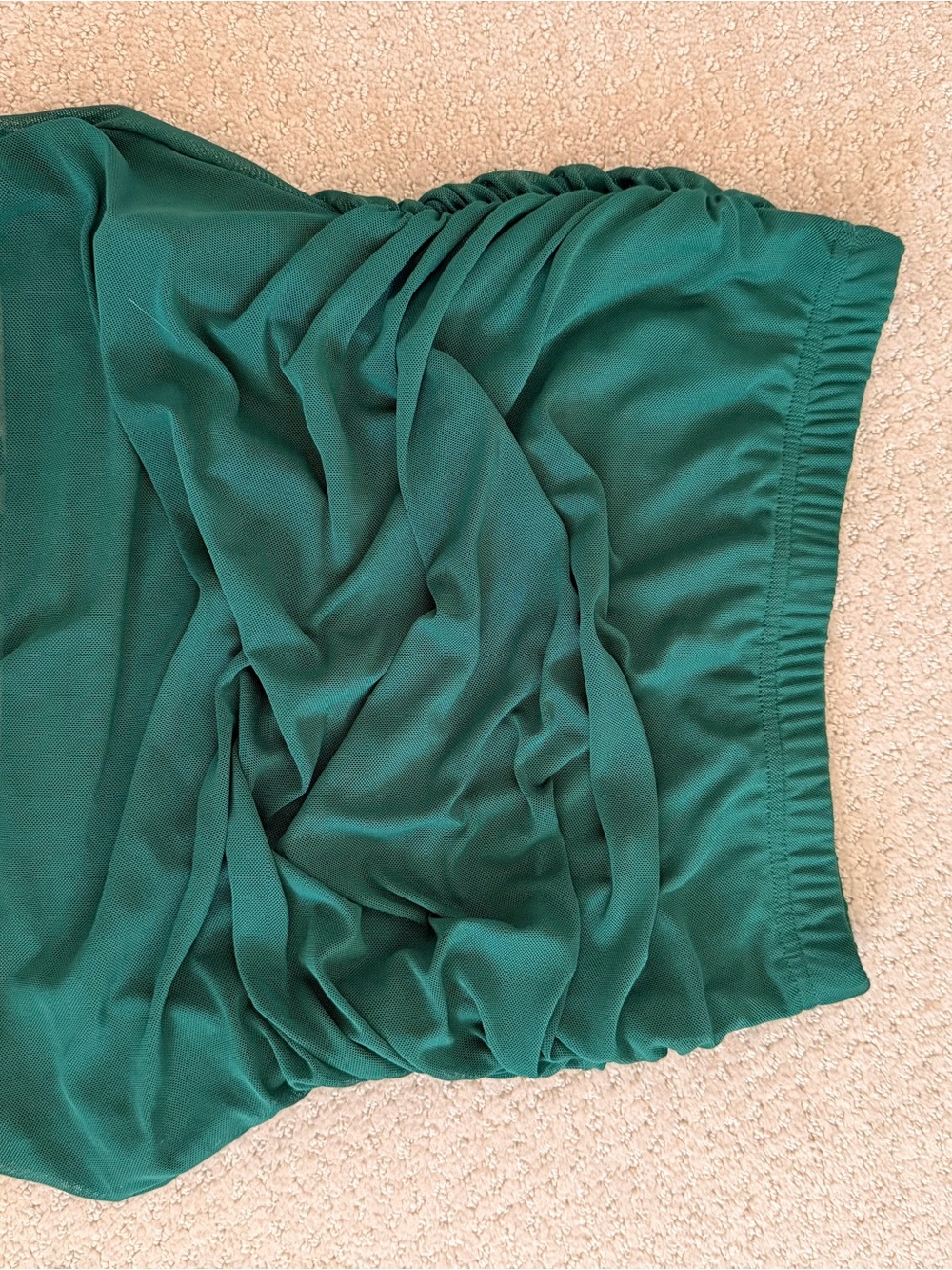 Green Ruched Women's Skirt - Classic Gathered Waist